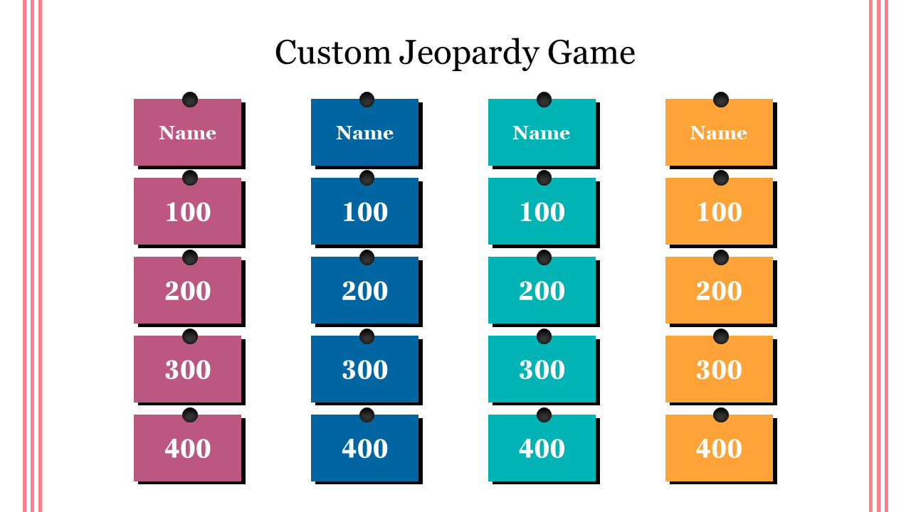 Custom Jeopardy Game